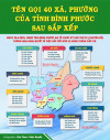 TÊN GỌI 40 ĐƠN VỊ CẤP XÃ CỦA BÌNH PHƯỚC SAU SÁP NHẬP